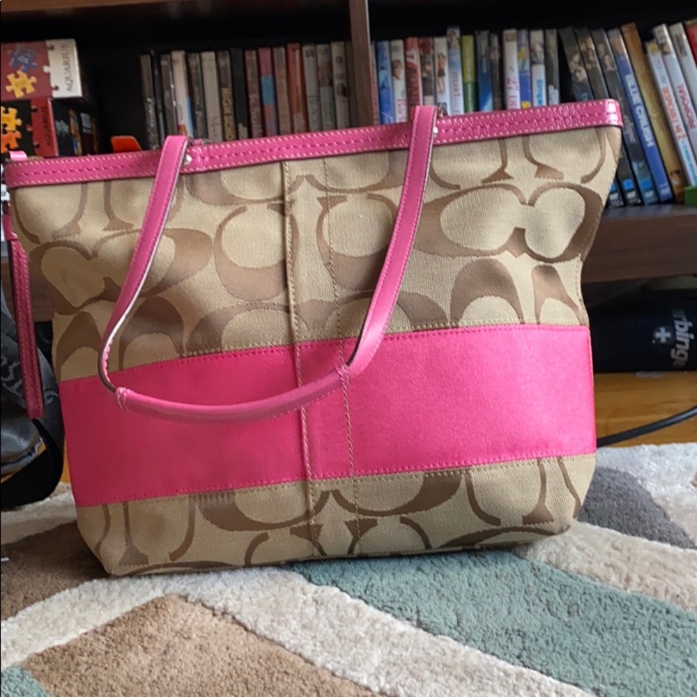 Pink coach bag